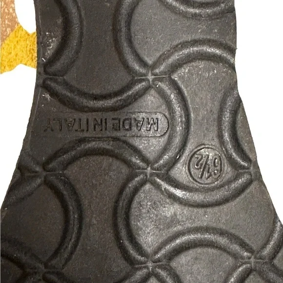 Marina Luna Women’s Suede Sandals Mustard Yellow Size 6.5 Made in Italy​​​​​​ - Picture 8 of 9